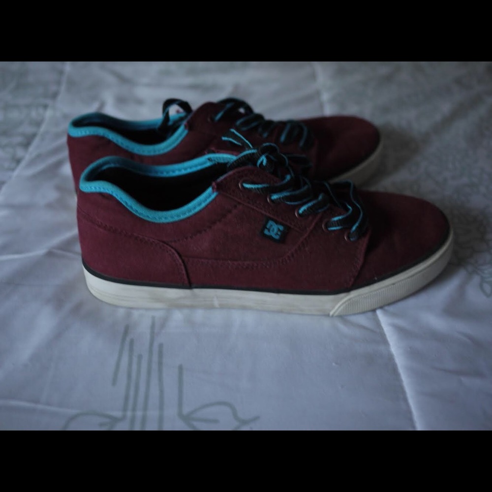 Maroon and Blue DC Sneakers For Boys/Teens